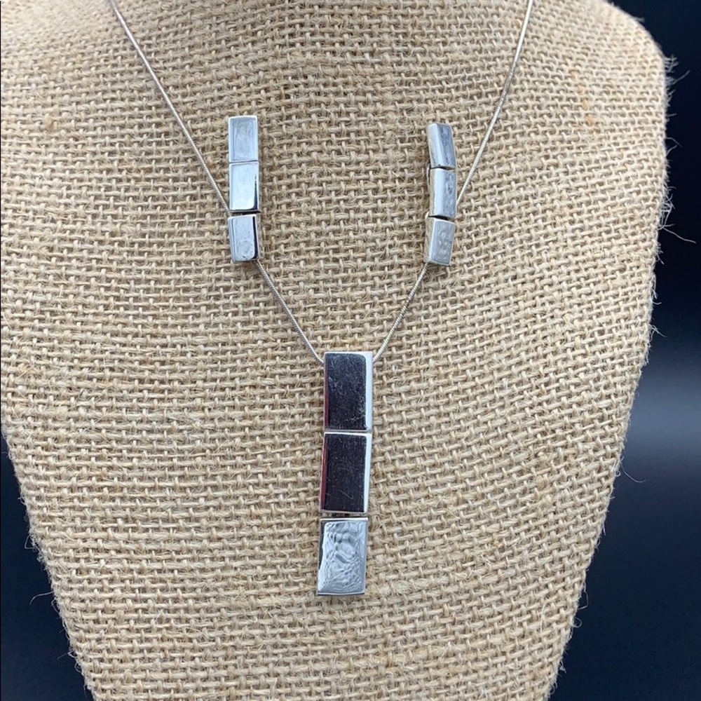Sterling Pendant and Earring Set